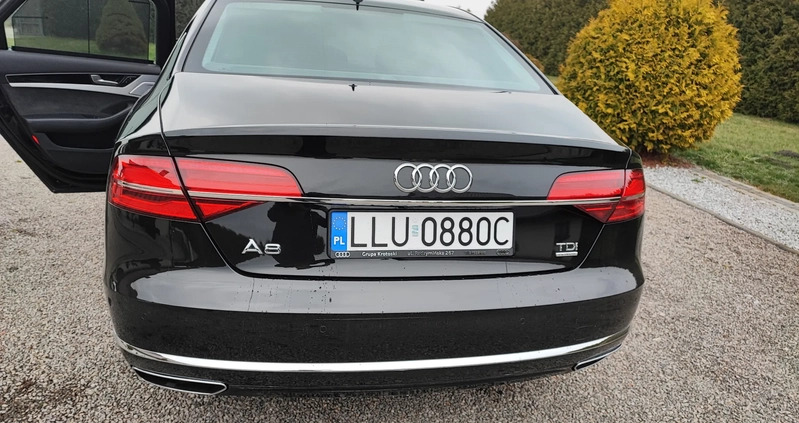 Audi A8 cena 127700 przebieg: 77200, rok produkcji 2015 z Łuków małe 379